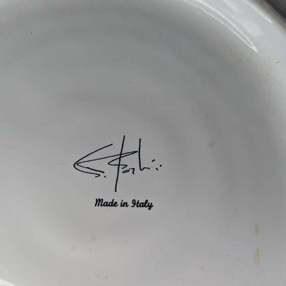 Cristina Fortini Italian Large Artisan Non-Uniform Rooster Serving Round Platter - Picture 11 of 11